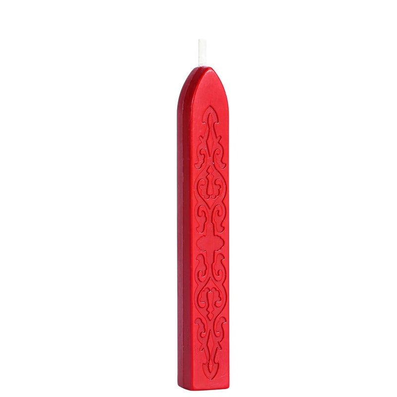 Yoption 5Pcs Sealing Wax Sticks, Vintage Totem Fire Manuscript Bright Red Wax Seal Sticks with Wicks, Sealing Wax for Wax Seal Stamp - Image 4